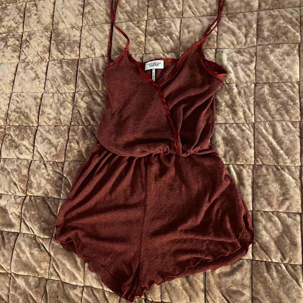 Out From Under Rust Red Intimate Romper